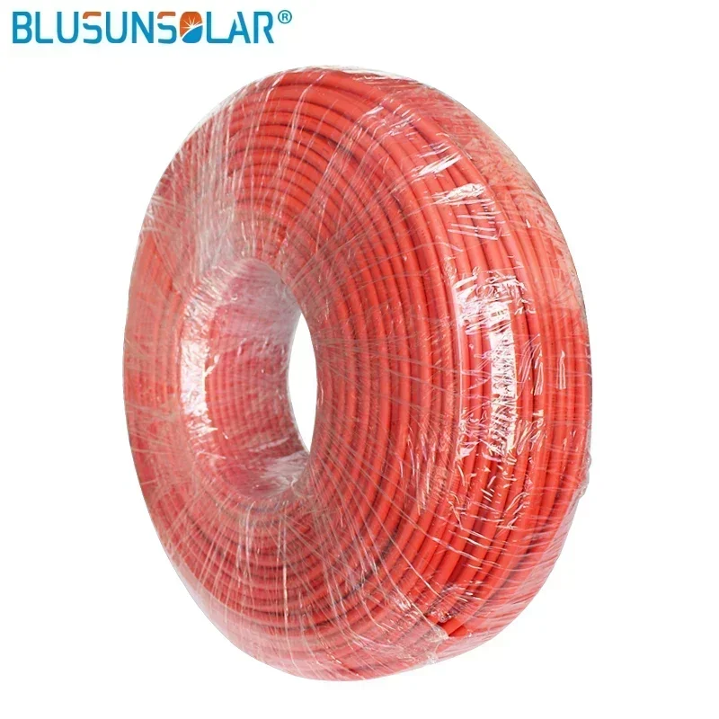 Imagem -04 - Blusunsolar-fio Solar para Conector de Energia Solar Cabo Fotovoltaico 20 Vermelho Mais 20 Preto Atacado 40m Rolo m Mm2 Mm2 12 10awg