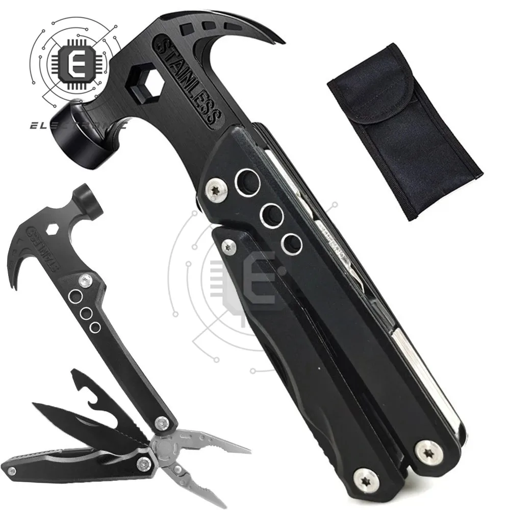 Multifunctional Pliers Multitool Claw Hammer Stainless Steel Tool With Sheath For Outdoor