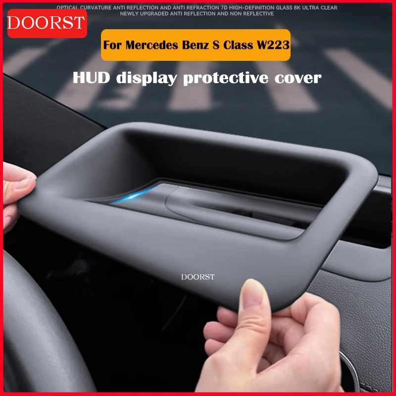 

For Mercedes Benz S Class W223 2024+ Car Head Up Display Protection Mat HUD Protective Cover Interior Modification Accessories