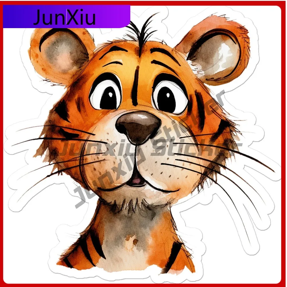

Cute Tiger Vinyl Trendy Top Quality Waterproof Stylish Motorcycle Decal Car Laptop Window Bumper Auto Exterior Gift Decor