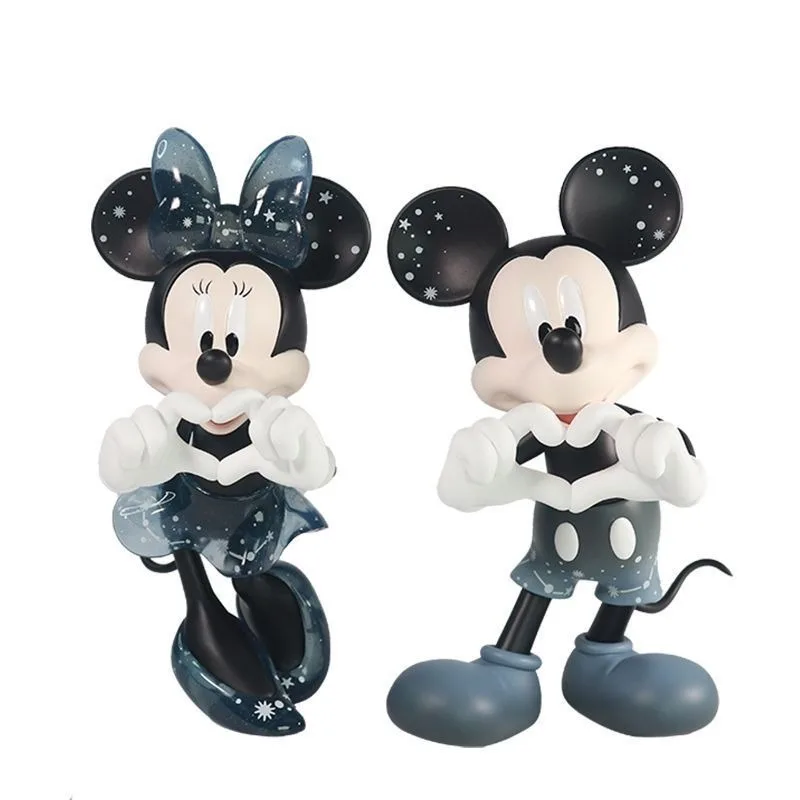 

MINISO Disney Heart Mickey Minnie Figurine Collectible Toy Display Decor Wedding Living Room Desktop Ornament Gift for Girls