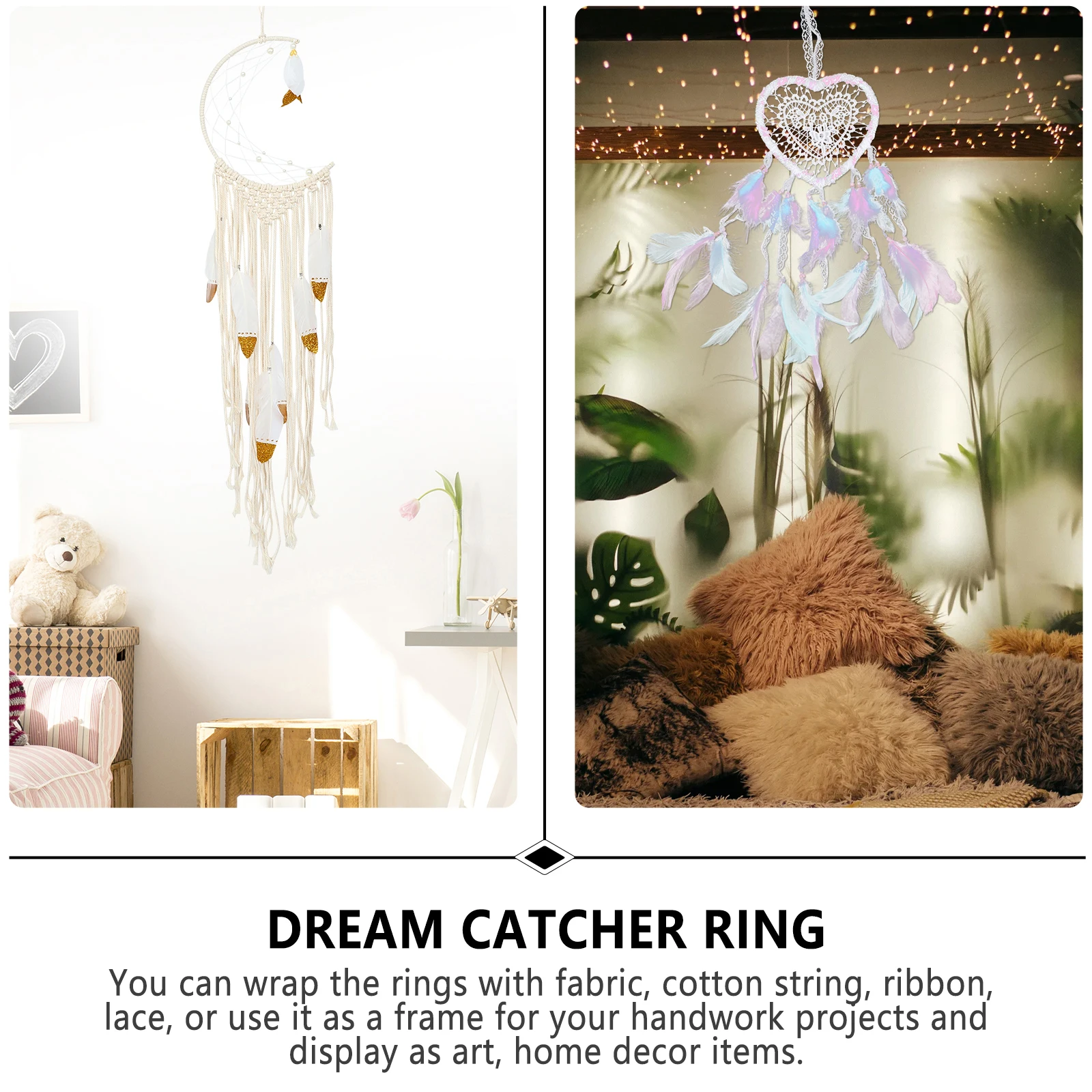 

20pcs Dream Catcher Accessories Sturdy Iron Rings for Crafts Rustproof Smooth Hoops Metal Macrame Circle Home Decor