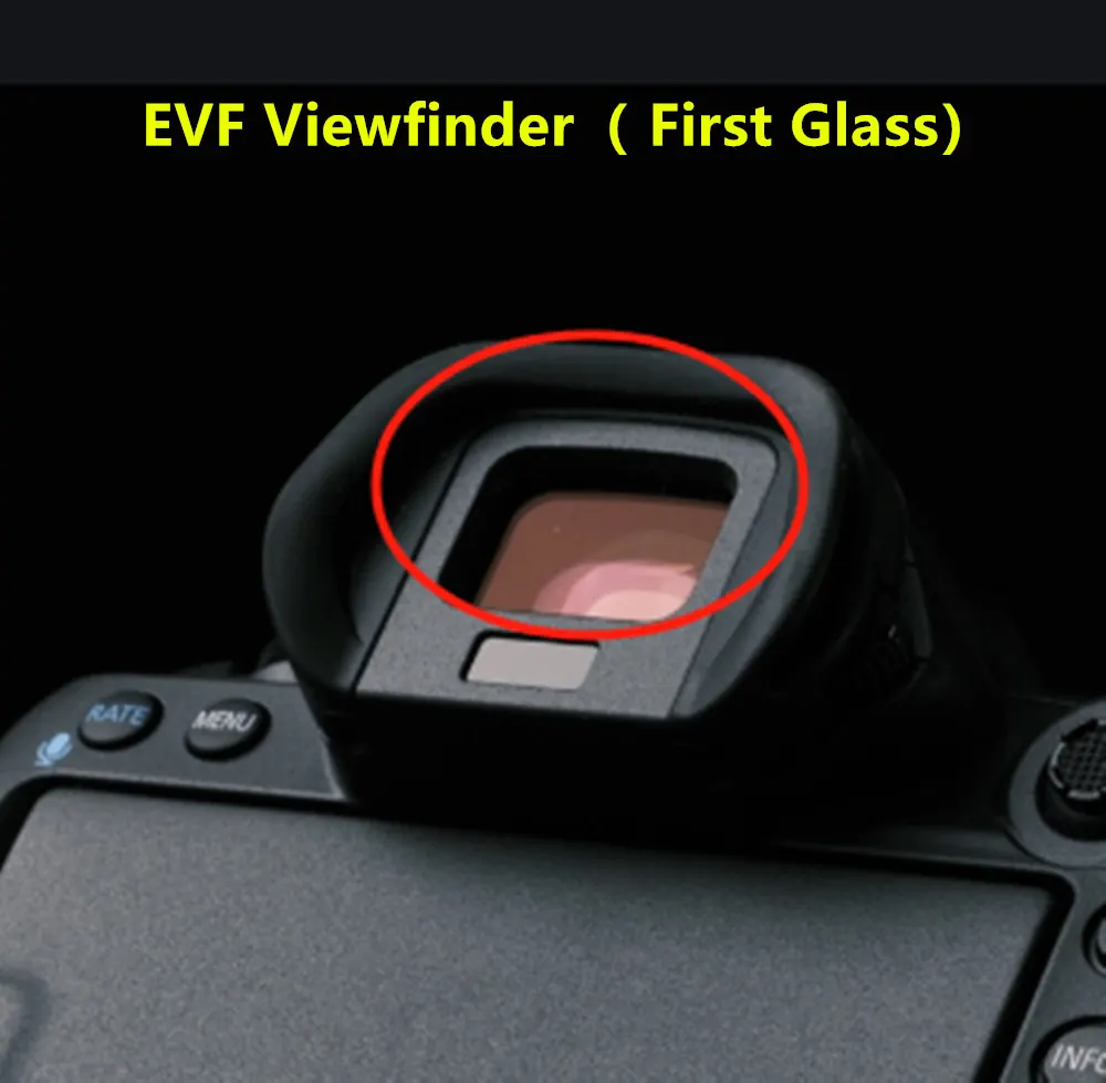 Новый стеклянный окуляр видоискателя Canon R/R5/R6 EVF Block View Finder 1-й объектив EOS EOSR EOSR5 EOSR6, запасная часть для камеры