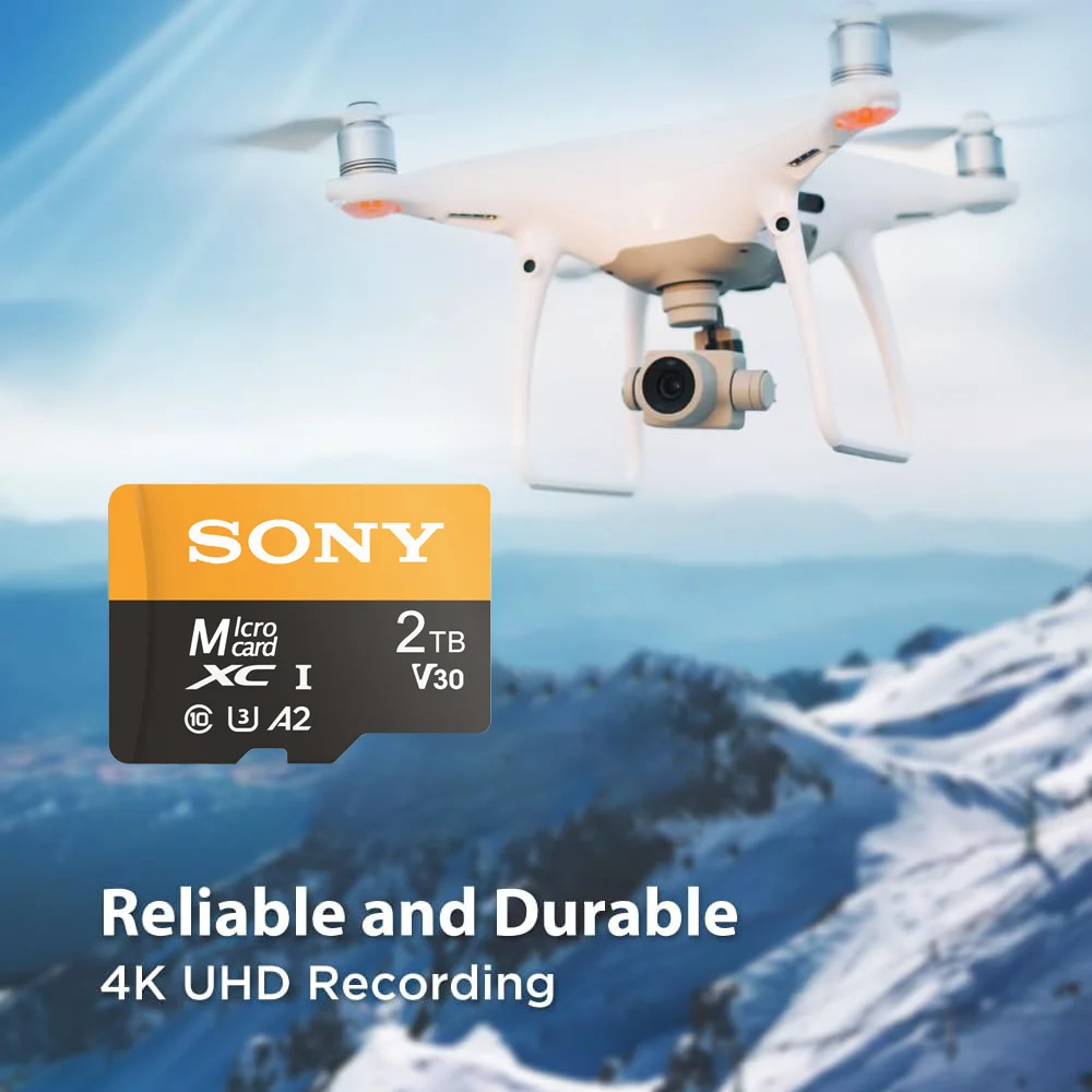 بطاقة ذاكرة SONY TF عالية السرعة 2 تيرا بايت/1 تيرا بايت/512 جيجابايت/256 جيجابايت A2 C10 أحدث تقنية القراءة والكتابة للكاميرات والهواتف وأجهزة الكمبيوتر وكاميرات الأجهزة اللوحية
