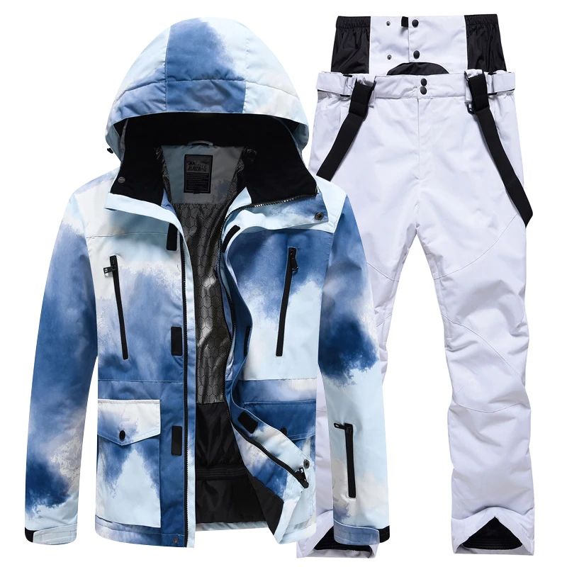 -30 ℃ men's and women's skiing suit windproof and waterproof skiing suit Outdoor and indoor winter warmth preservation