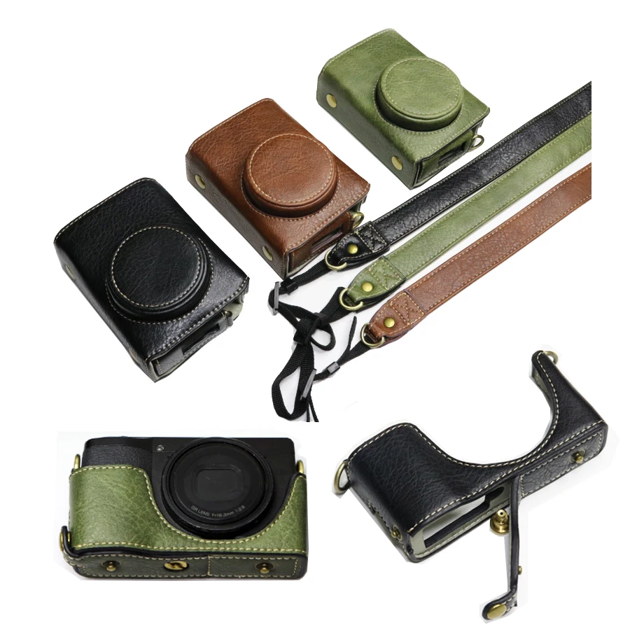 

camera bag For Ricoh GR3X GR3 GRIII GRII GR2 RICHO PU leather case Protective shell with shoulder strap