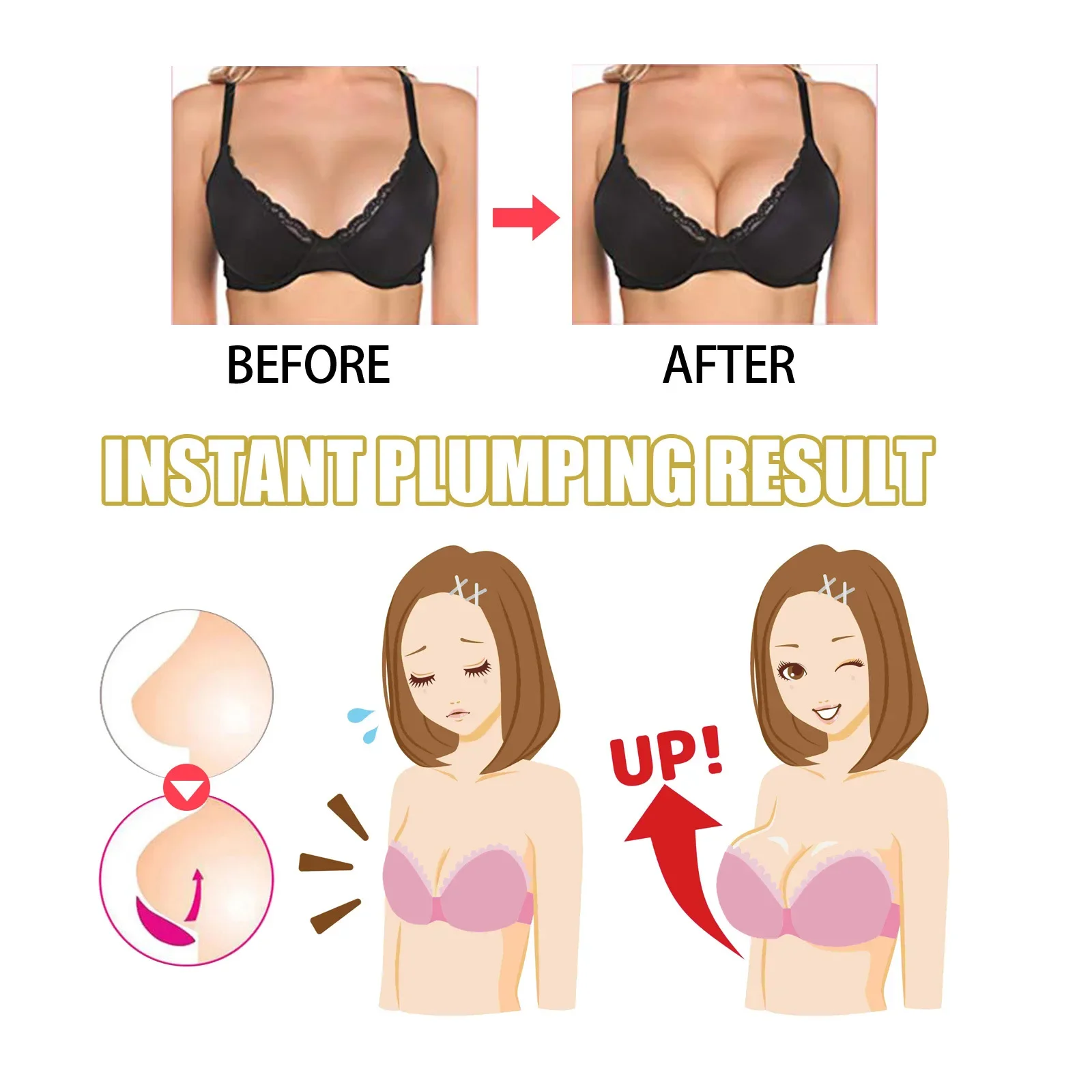 Breast Enlargement Patches Chest Enhancer Promote Female Hormone Lift Firming Breast Growth Plumping Massage Patch Bust Up Care