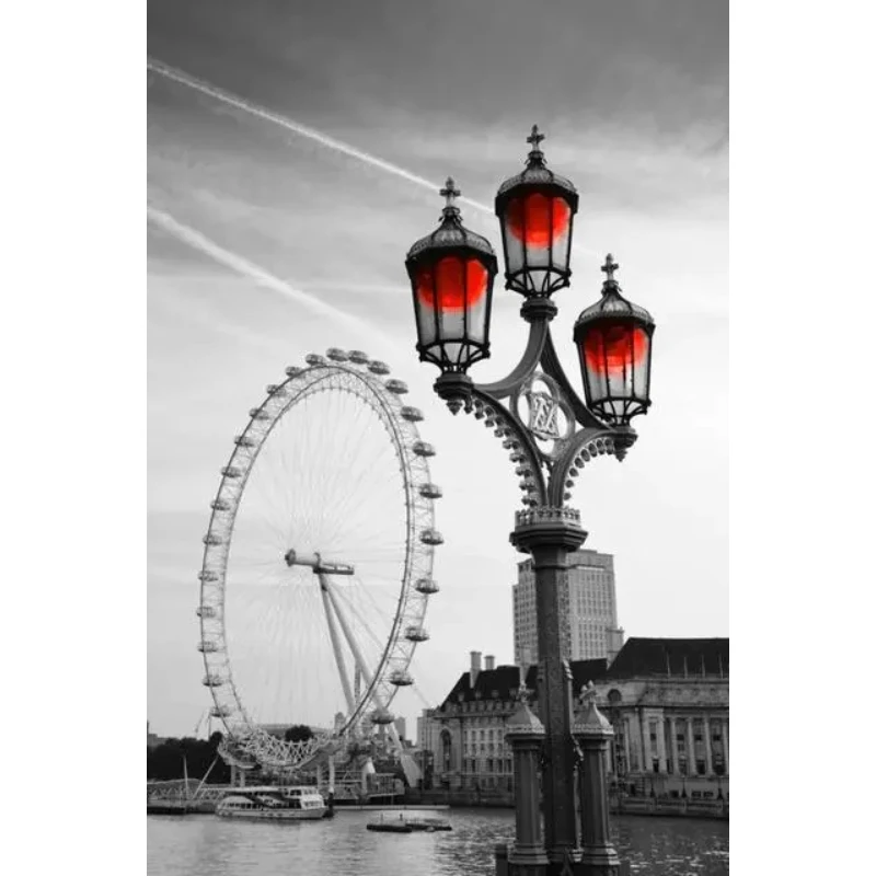 2026 Paris Couples Walking Landscape Canvas Art Painting Modern City Abstract Eiffel Tower Watercolor Graffiti Poster Wall Home
