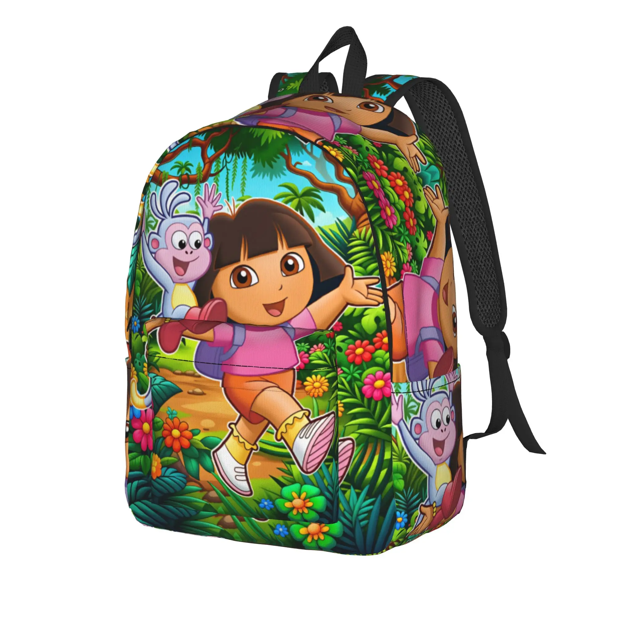 Doras The Explorer Backpack  Student Polyester Sport Backpacks Large Novelty High School Bags Rucksack