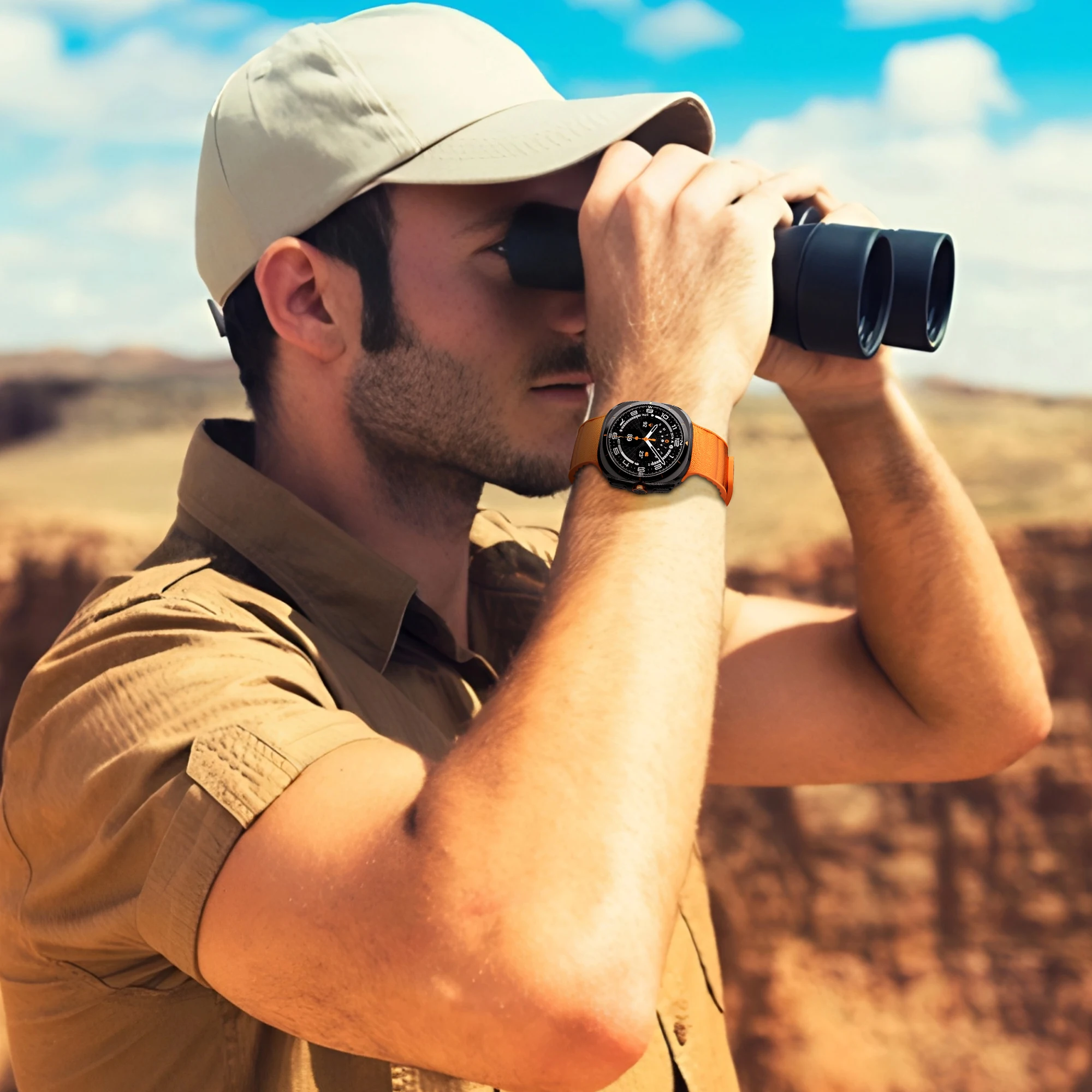 Official band For Samsung Galaxy Watch Ultra 47mm Strap Functional Silicone+Nylon sport belt Bracelet Galaxy Watch 7 Ultra 47 mm