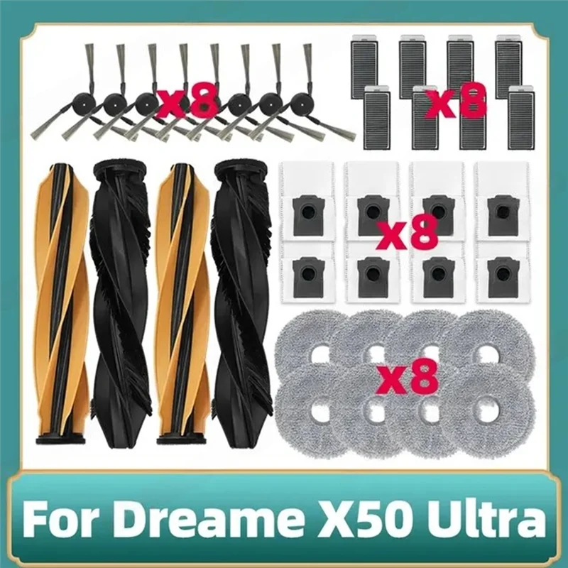 

A74G-Filter Mop Dust Bag Brush For Dreame S40 Enhanced Edition/X50 Ultra/X50 Master/L50 Pro Ultra/MOVA V50 Ultra Vacuum Parts