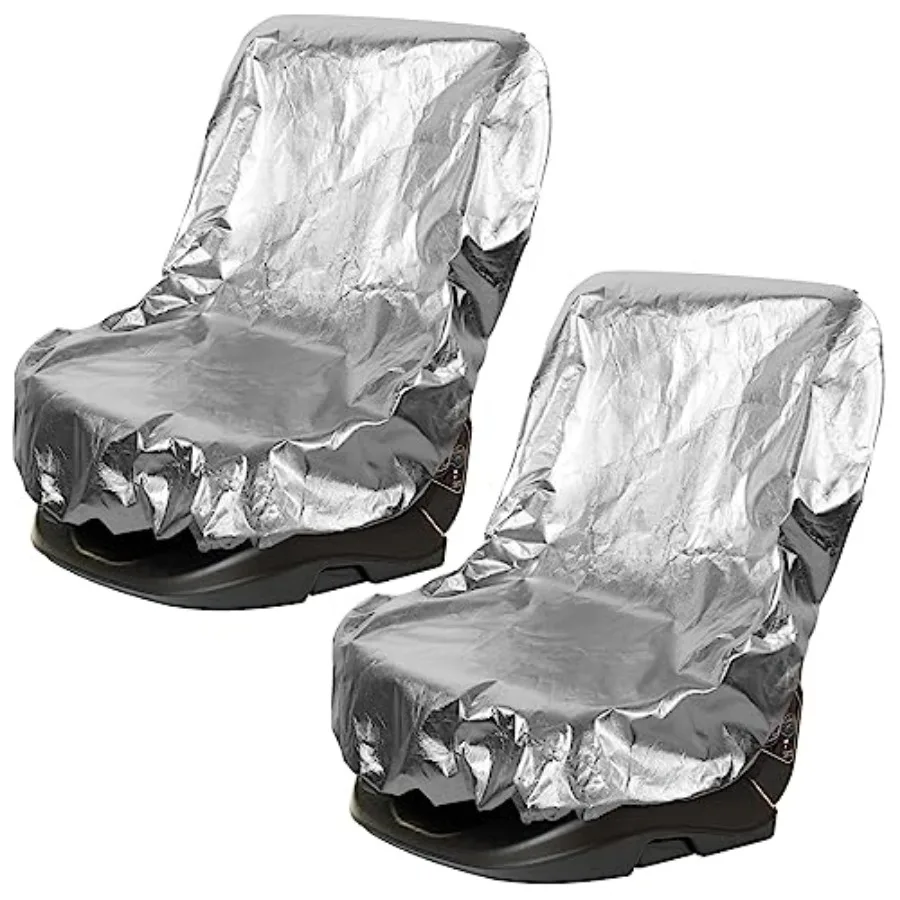 

2 Pcs Car Seat Sun Shade Covers Baby Car Seat Coolers Protector Reflective Carseat Sunshade Infant Shield Heat UV Sunlight Keep