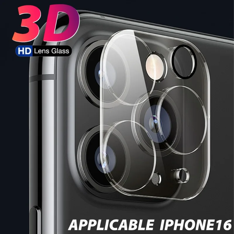 Tempered Glass Camera Lens Flim Protective for IPhone 16/16 Pro/16 Plus/16 Pro Max Clear Anti-scratch Lens Film for IPhone 15/16