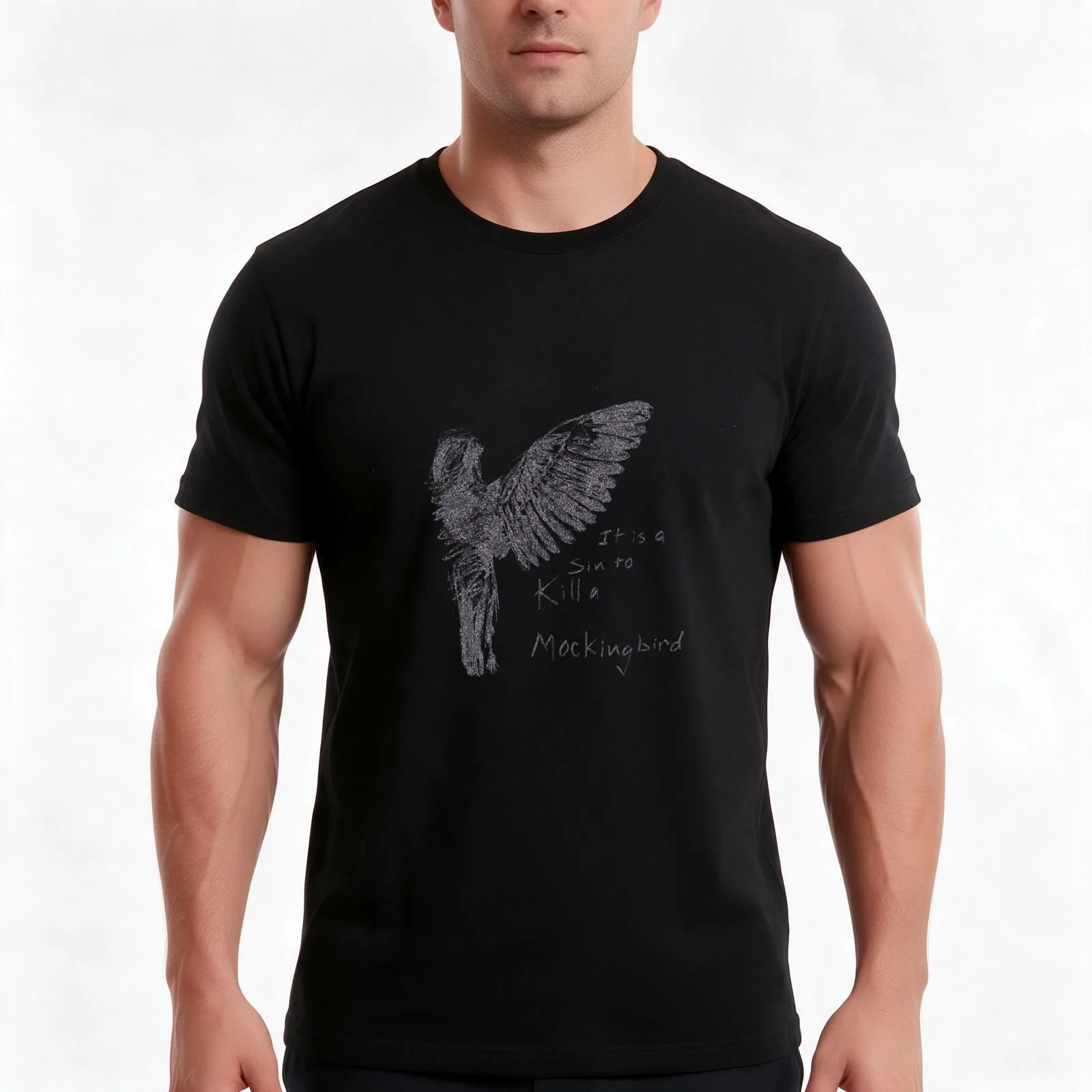 To Kill a Mockingbird - Transparent T-Shirt, Summer Casual Cotton Tee, Oversized Streetwear Tops, Vintage Graphic Print