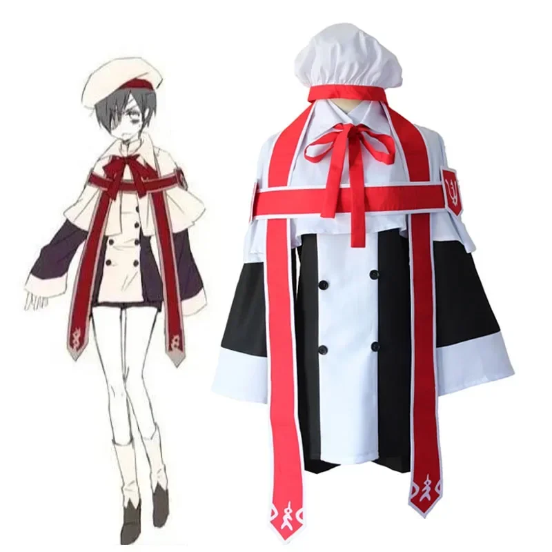 

Hot！Anime Black Butler Cosplay Kuroshitsuji Ciel Phantomhive Church Uniform Outfit Halloween Party Costume
