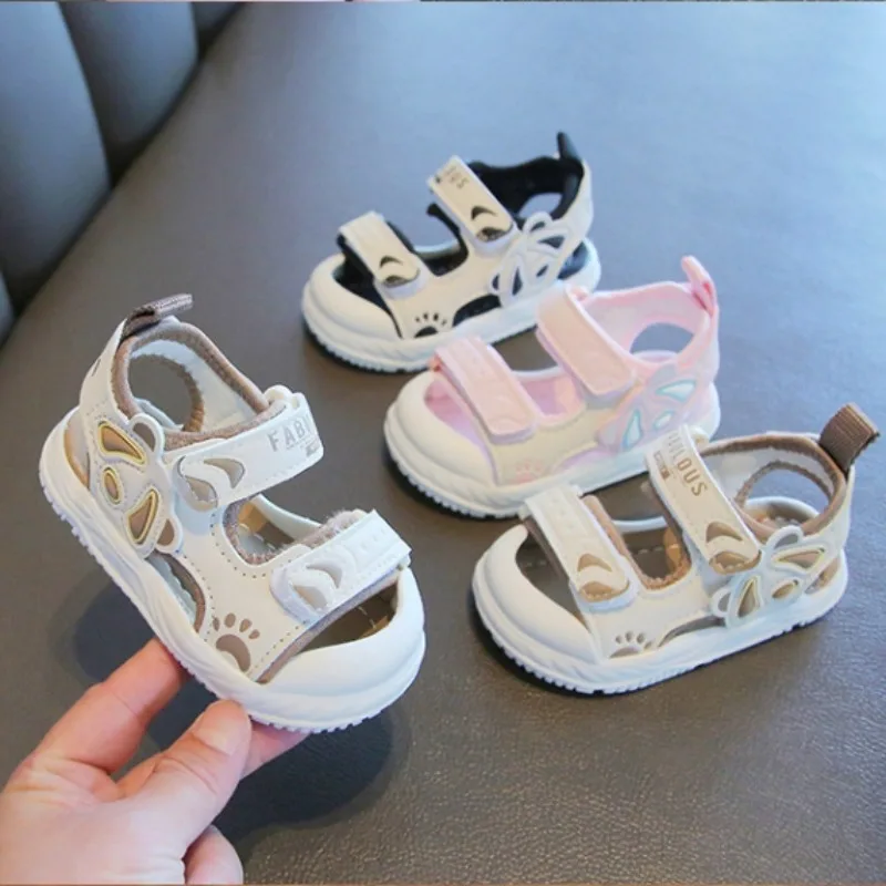 

Детские сандалии 2025Лето Новые милые сандалии для девочек 0-3 лет Детская прогулочная обувь Мультяшная обувь для мальчиков Мягкая подошва Пляжная детская обувьсандали Для Мальчика