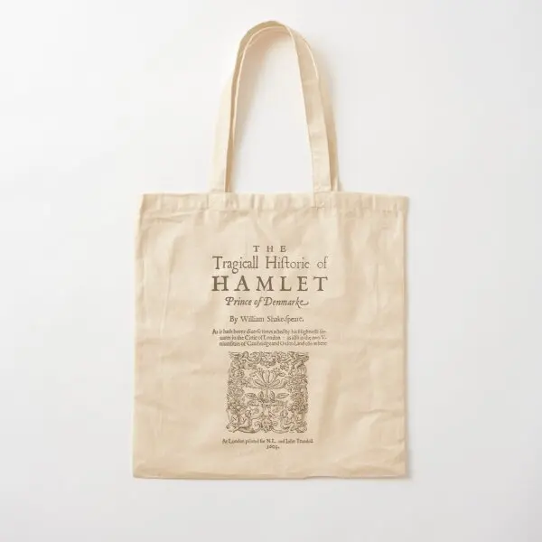 Shakespeare Hamlet 1603 Cotton  Canvas Bag Reusable Foldable Ladies Shopper Designer Grocery Shoulder Bag Fabric Tote Travel