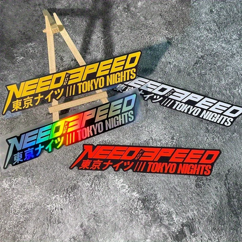 1PC Tokyo Nights Racing Car Sticker Waterproof Vinyl Decal for Auto Exterior JDM Style Decor