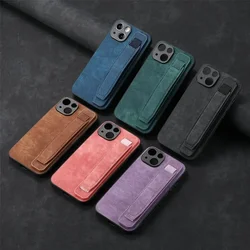 Wrist Strap Holder Case For Samsung Galaxy S24 S23 S22 S21 S20 FE Note 20 Ultra 10 S9 S8 Plus Leather Silicone Back Case Cover