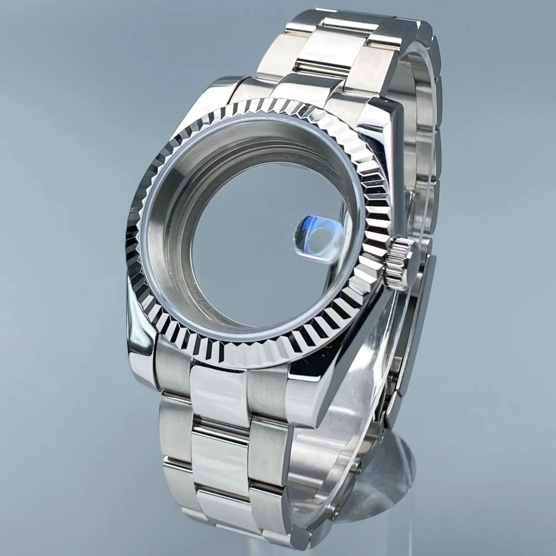 

36/39mm Silver NH35 Watch Accessories Sapphire Glass Stainless Steel For NH35/NH36 Movement 28.5mm Dial New JB Bracelet