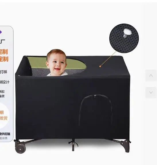 

Breathable Baby Crib Netting Cover Stretchy High Protection Light Blocking Safety Net Crib Accessories