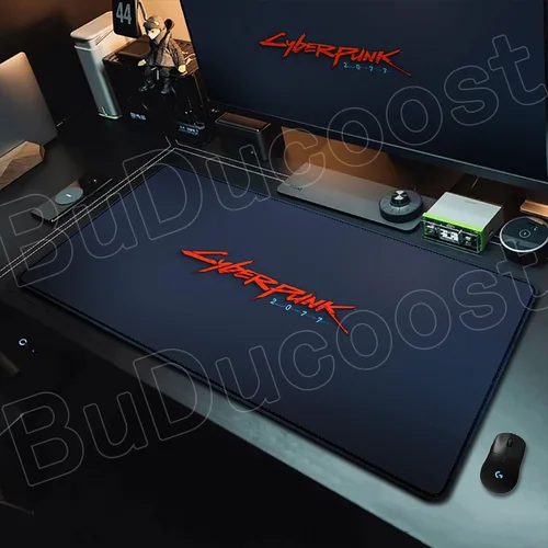 Imagen 2 del producto Alfombrilla de ratón Cyberpunk de dibujos animados de Anime, alfombrillas grandes para mesa de ordenador portátil de 900x400mm, alfombrilla de ratón de goma antideslizante para juegos de deportes electrónicos, alfombrilla de ratón para escritorio