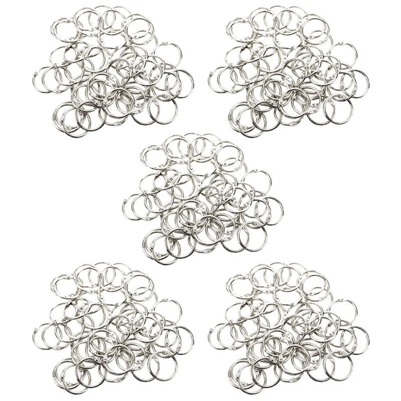 Solid 250 Pcs Staple Book Binder 30Mm Outer Diameter Loose Leaf Ring Keychain