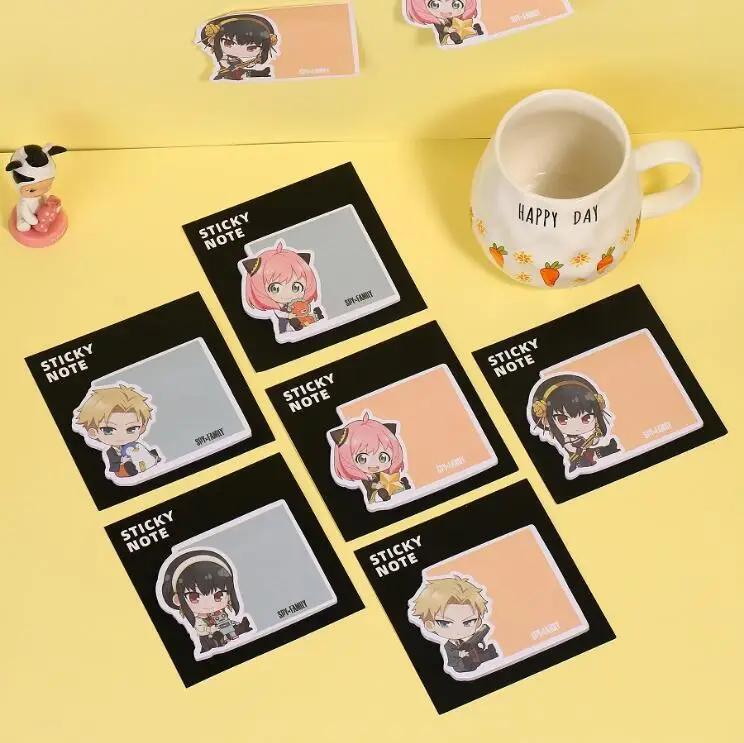 24 pcs/lot Kawaii SPY Memo Pad Sticky Notes Creative N Times Stationery Label Notepad Bookmark Post school supplies wholesale