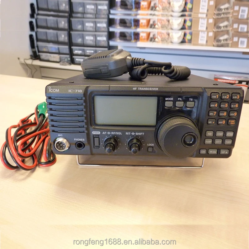 วิทยุสื่อสารเคลื่อนที่ขนาดกะทัดรัด ระยะไกล วิทยุสื่อสารทางทะเล วิทยุสื่อสารในรถยนต์ ICOM IC-718 เครื่องรับส่งสัญญาณวิทยุคลื่นความถี่สูงทุกย่านความถี่