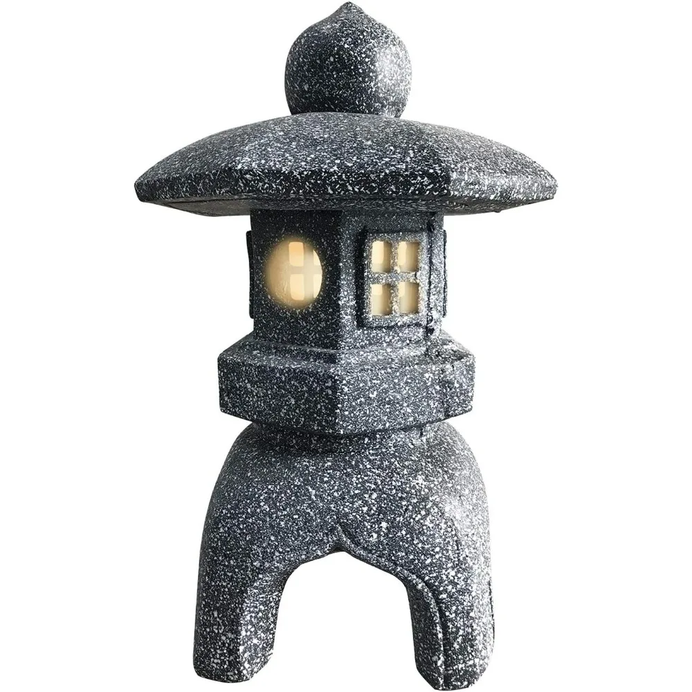 

Pagoda Garden Statue Outdoor Figurine Lights Solar Powered LED Garden Decor Pagoda Light,Statues