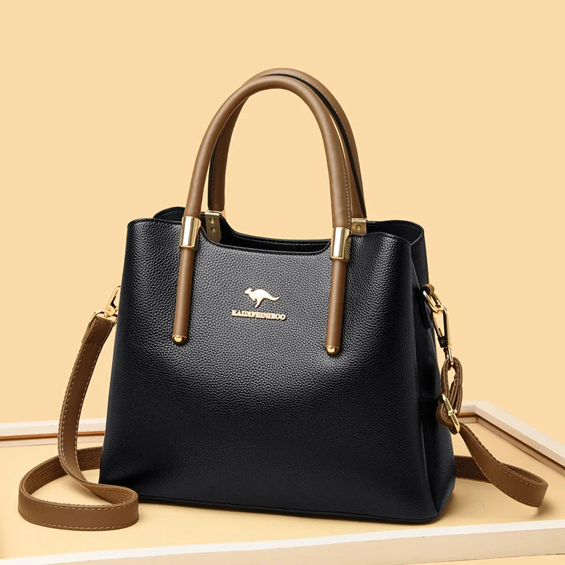 

Genuine Large Capacity Casual Tote Bag Leather Shoulder Crossbody s for Women 2024 Simple Female Shopper Designer Handbag