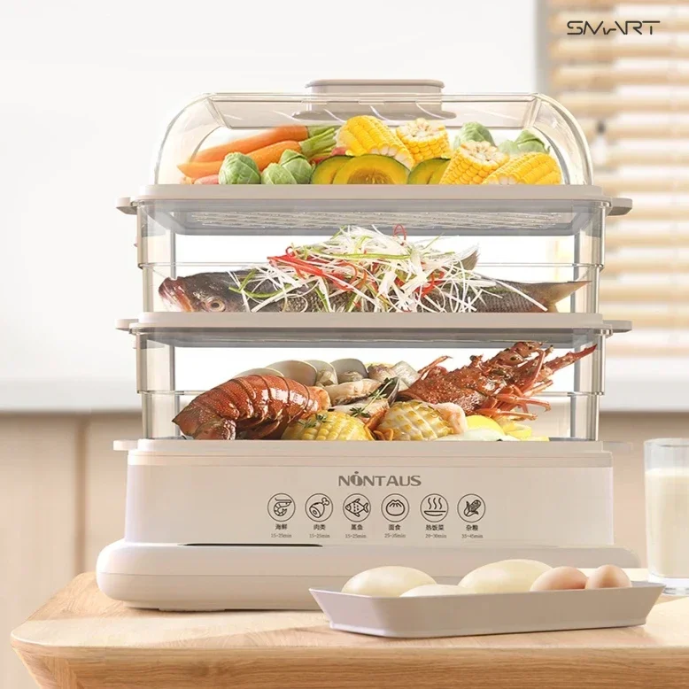 

Household multifunctional steamer electric steam cooker new style cooking noodles steamed vegetables dumplings