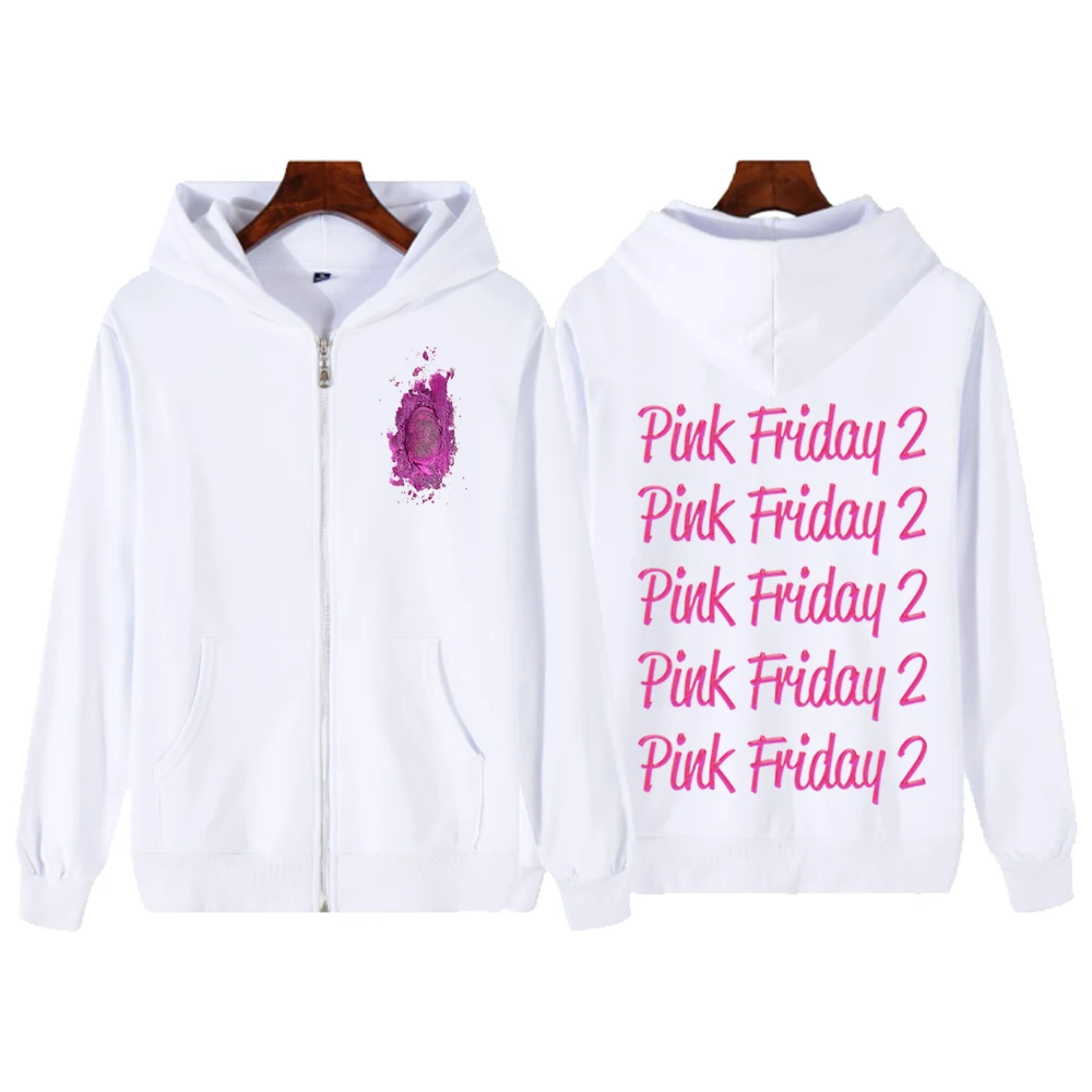 Pink Nicki Minaj Pink Friday 2 Hoodie Hot 2024 Jacket Long Sleeve Zip Up Hoodie Sweatshirts Kpop Coat Gift