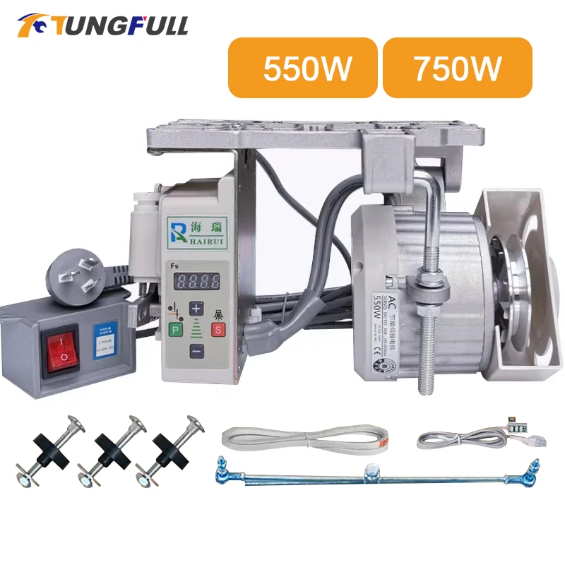 Motor de Poupança de Energia com Controlador Servo Motor Silencioso sem Escova Máquina de Costura Industrial 550w 750w 220v