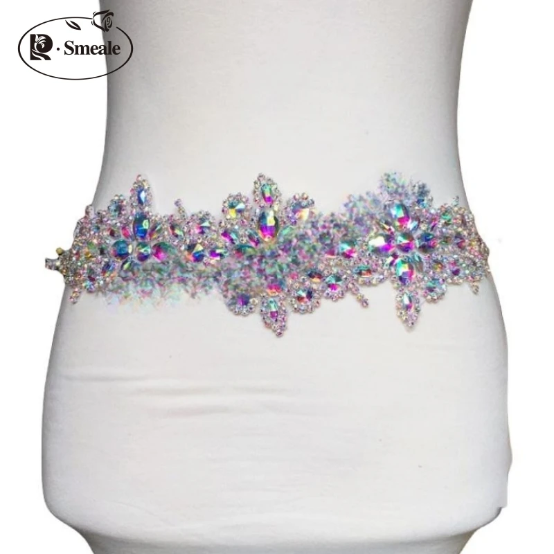 Handgenähte Glasperlen-Accessoires für Kleidung, DIY-Hochzeitskleid, Taille und Brust, Neues Design, 39,5x9,5cm – Detail 7