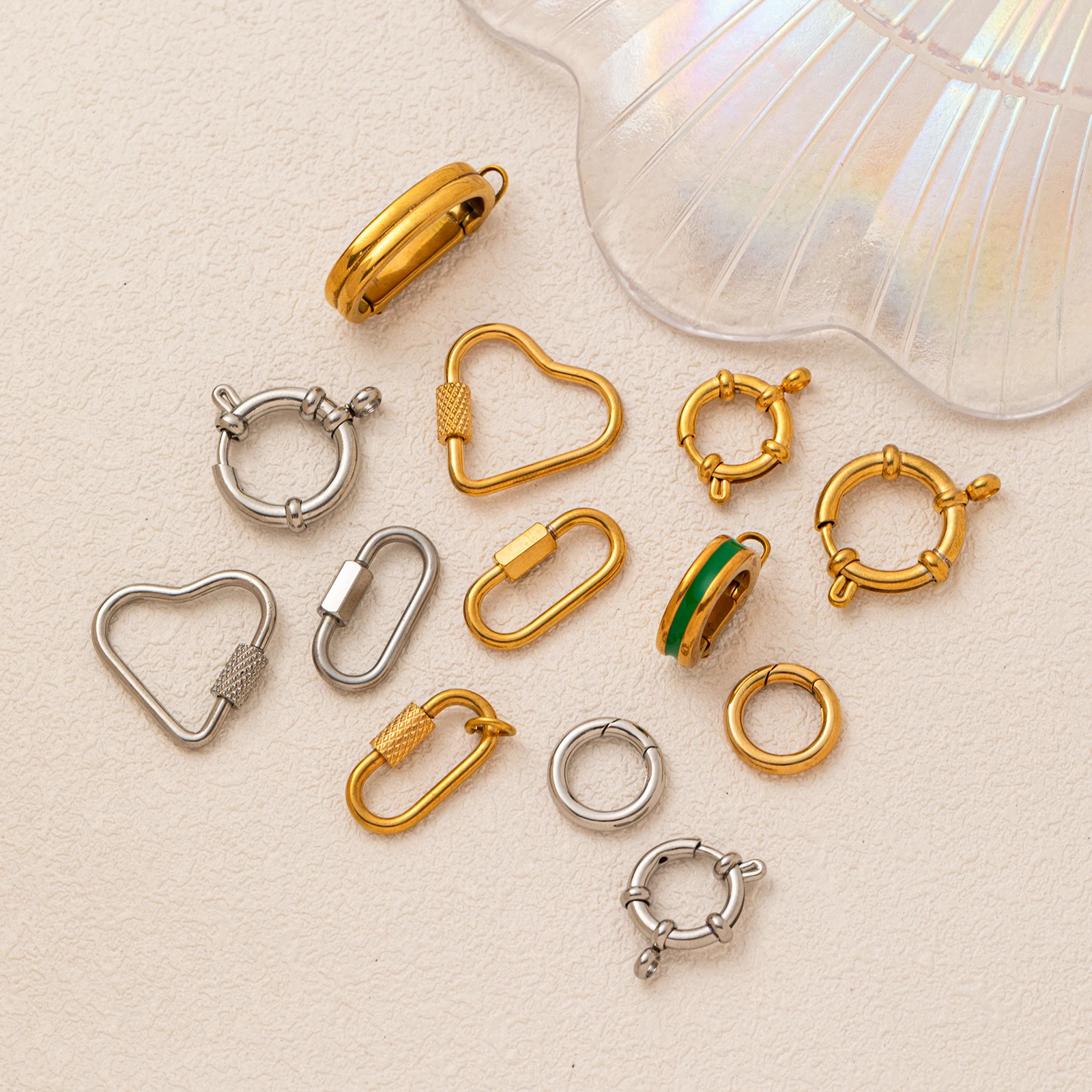 

Stainless steel DIY basic hinge chain complete hinge ring DIY pendant multiple PC charms for jewelry