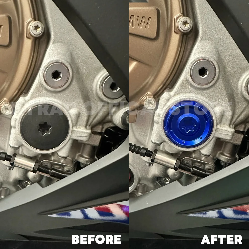 

For BMW S1000RR 2019-2026 S1000R M1000R/RR 2021-2025 CNC Aluminum Timing Inspection Plug/Exhaust Bracket Bushing/Oil Filler Cap