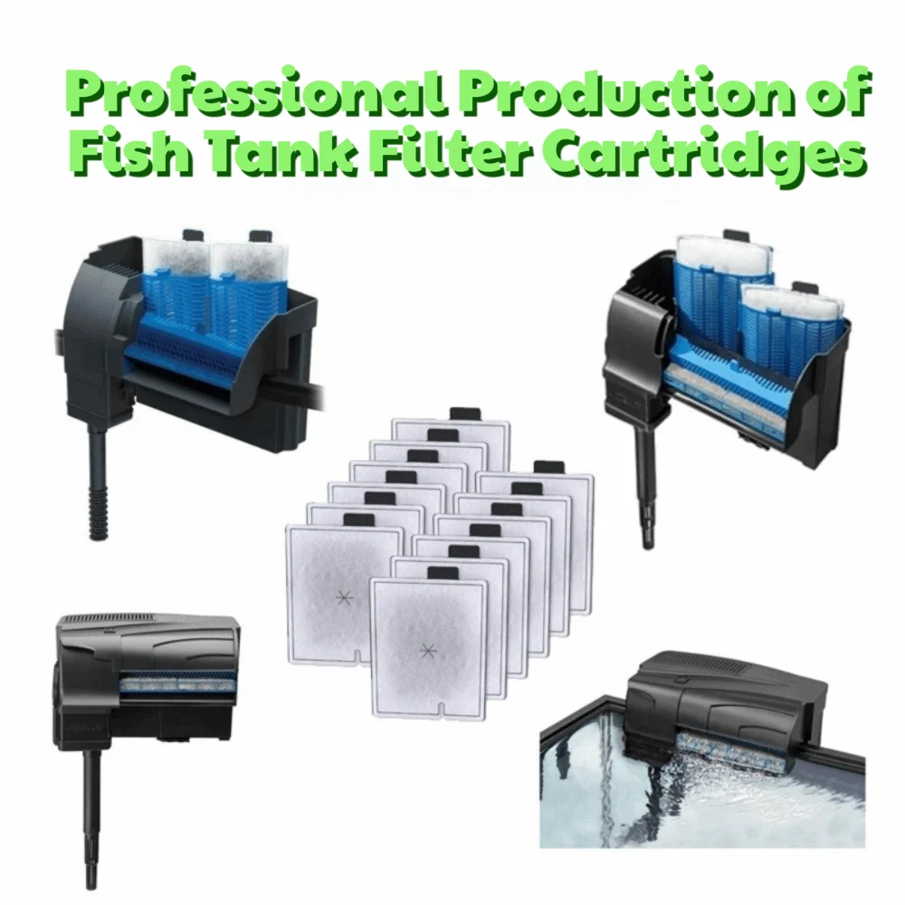 

3pcs Thickened Aquarium Filter Cartridges Rectangular High Efficiency Fish Tank Filter White Activated Carbon Filter
