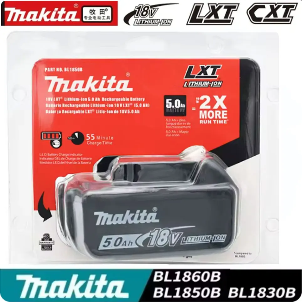 Makita Original Lithium-ion Rechargeable Battery 18V 5000mAh 18v drill Replacement Battery BL1860 BL1830 BL1850 BL1860B BL1815