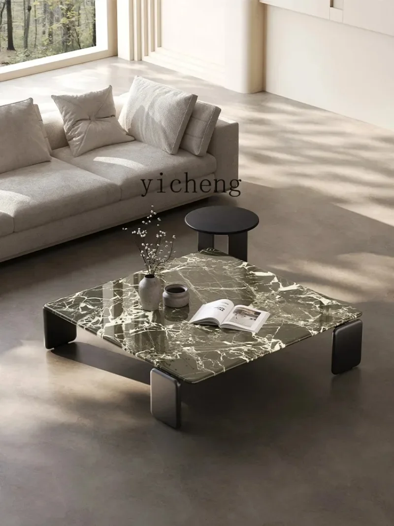 Marble Coffee Table Living Room Home Modern Simple Solid Wood High-end Coffee Table-X31