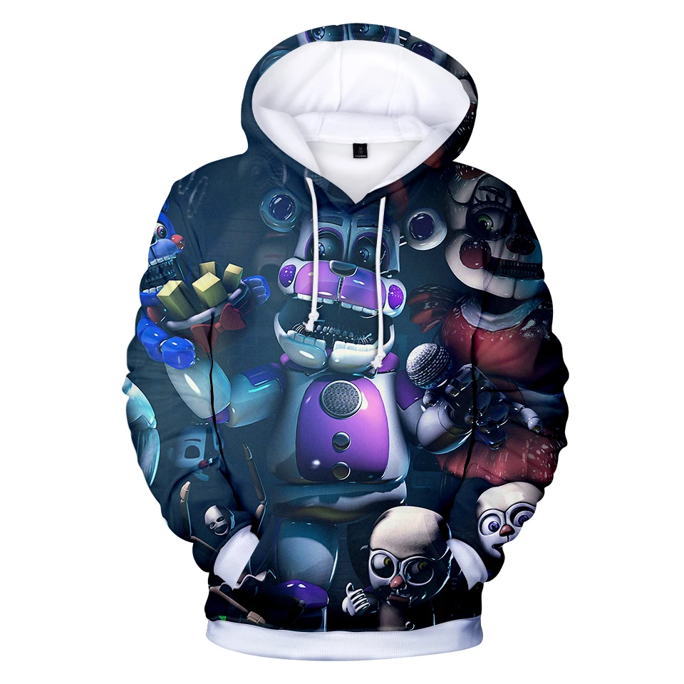 Autumn 3D Print Five Nights at FNAF Sweatshirt For Boys School Hoodies For FNAF Costume For Teens Sport Clothes Kids Tops Y2K