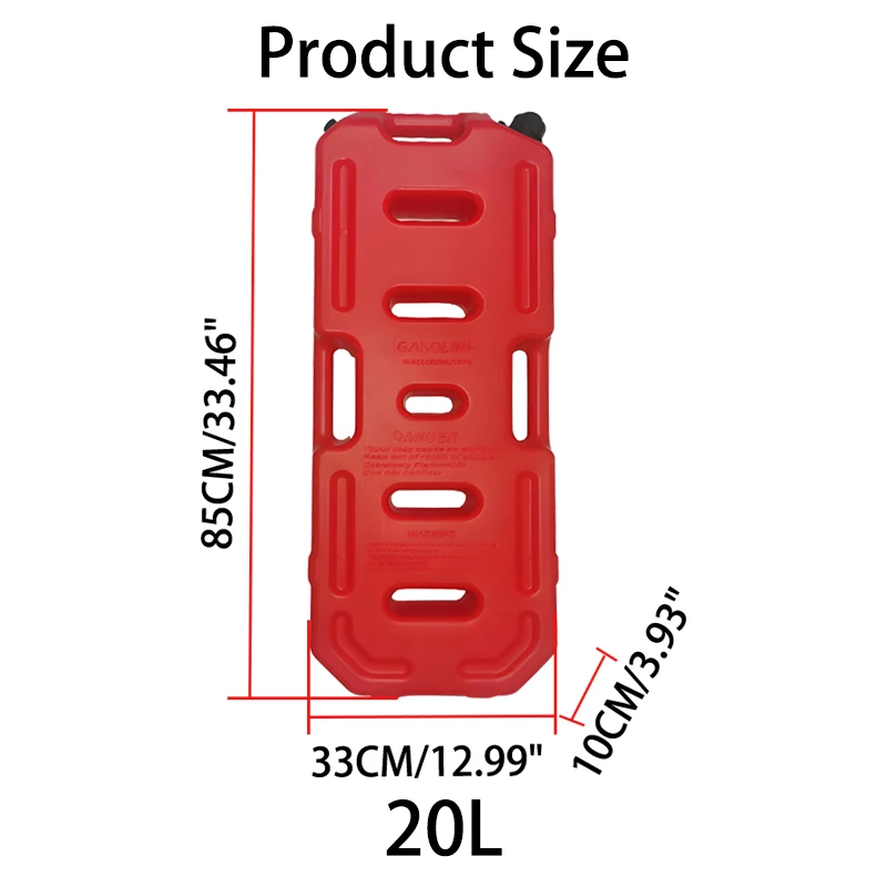 Universal 20l Fuel Tank Food Grade Plastic Oil Drum Self Driving Off-Road Convenient Oil Drum 5-Gallon Gasoline Tank Oil Drum