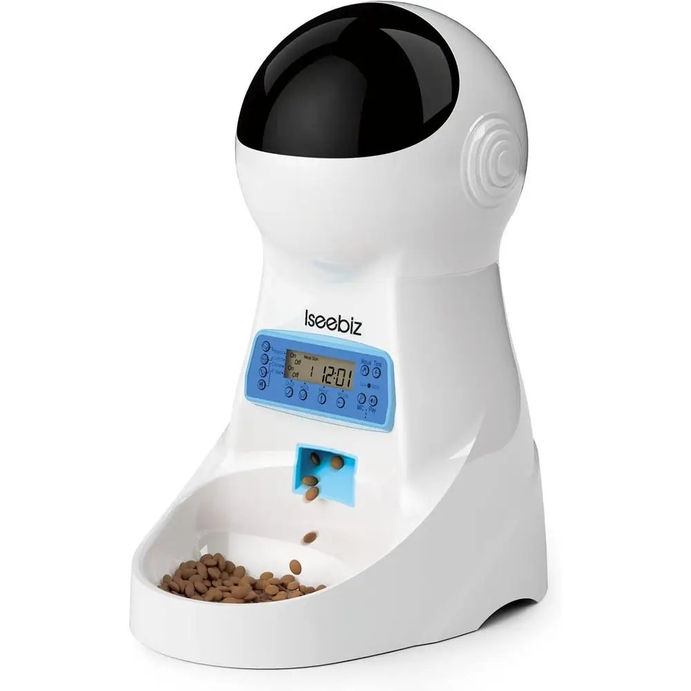 

3L Automatic Pet Feeder with Anti-Clog, 4 Meal Timer, Portion Control, Dual Power & Voice Recorder for Cats & Dogs