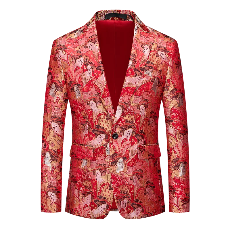 

Высококачественные роскошные приталенные пиджаки больших размеров 6XL, новые высококачественные сценические социальные смокинги, деловые мужские пиджаки для свадебной вечеринки