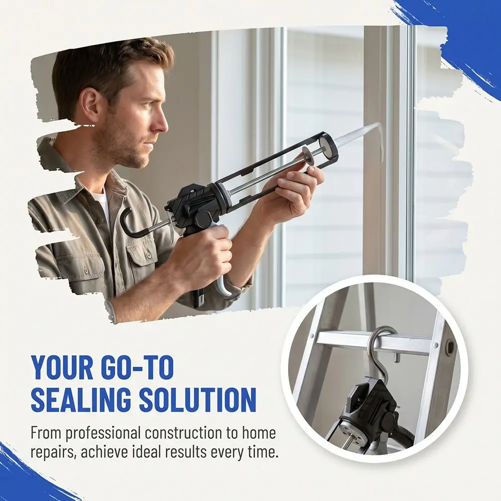 Labor-Saving Caulking Tool Multi-function Rotating Seal Sealant Tool Beauty Seam Anti-drip Cordless Caulk Tool Silicone Filling