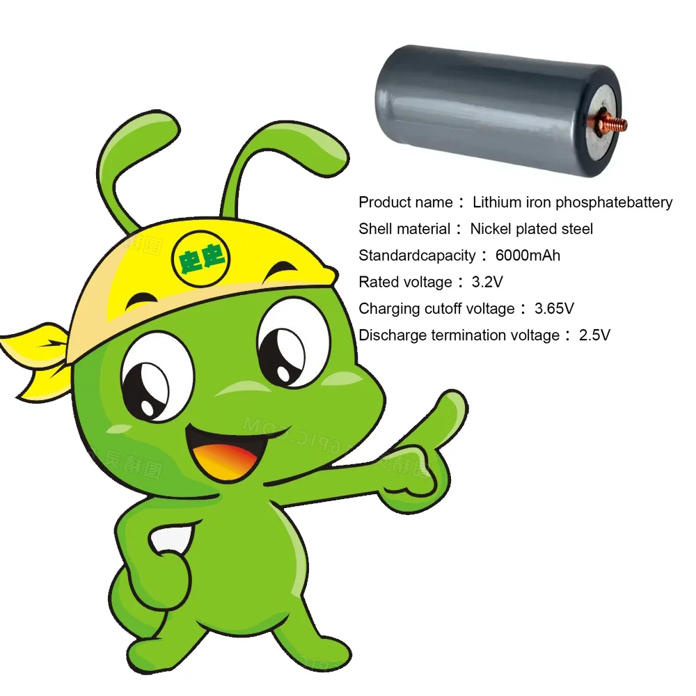 3.2V 6000mAh Lifepo4 Rechargeable Battery 32650 100% Original Professional Lithium Iron Phosphate Power Battery With Screw
