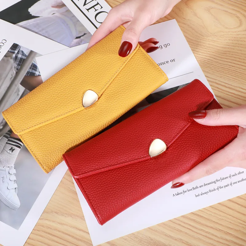 PU Leather Woman Purses Simple Long Wallets Luxury Handbag High Quality Women's Wallet Clutch Bag for Female Carteras Para Mujer