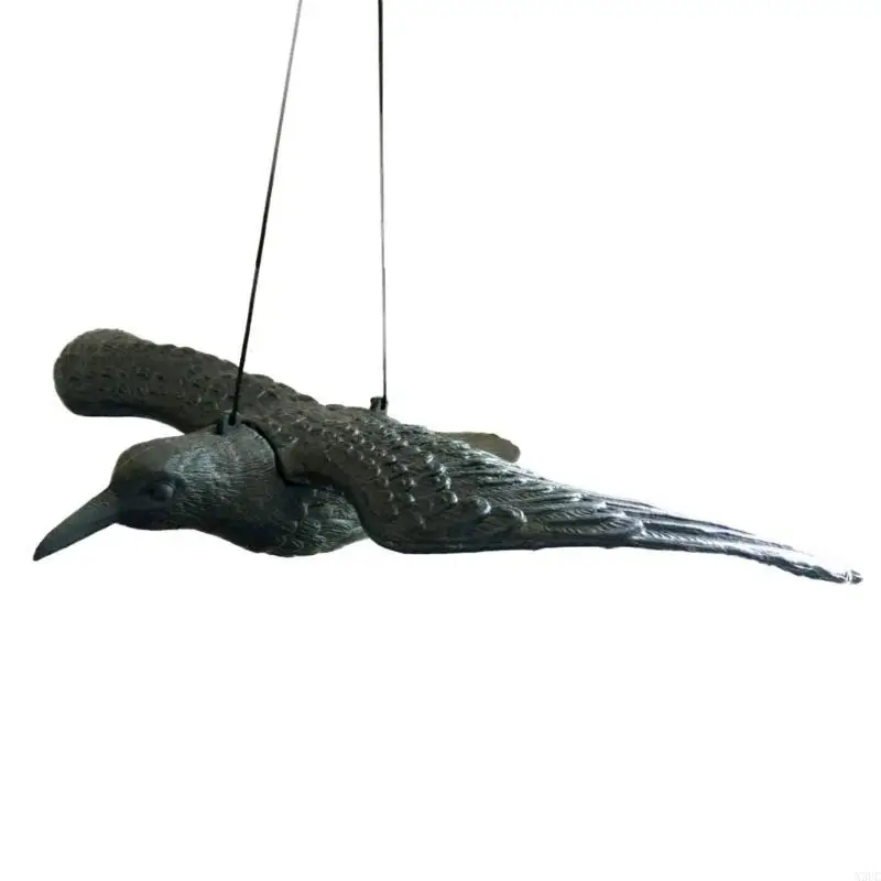 Crow Decoys for Hunting Simulated Crow Garden Statues Crow Plastic Black X3UC