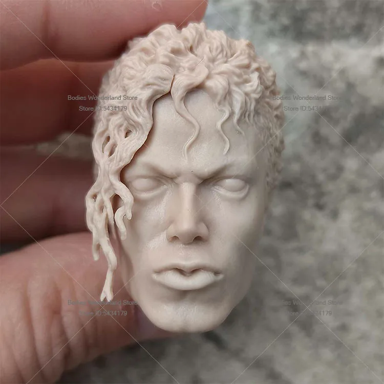Unpainted DIY Head Sculpt 1/6 Scale Male Soldier American Classic Singer Actor White Model Head For 12inch Action Figure Doll