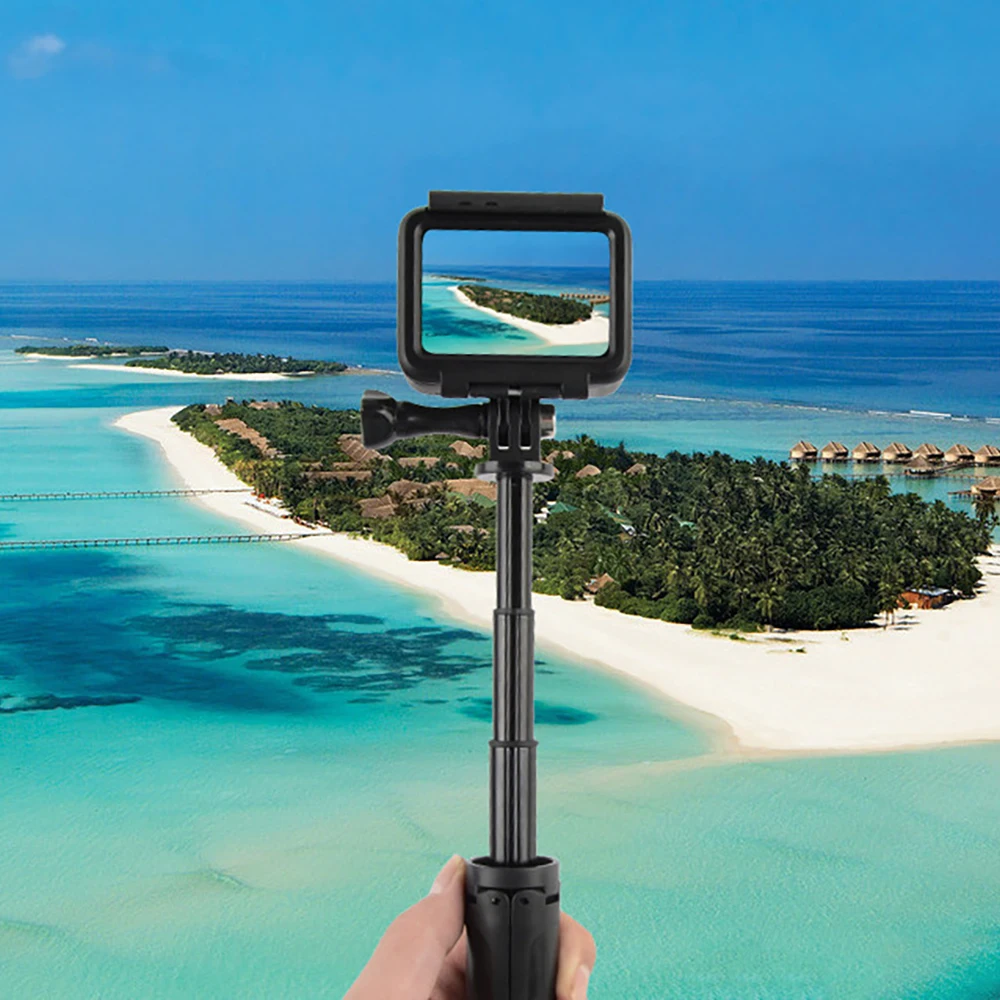 미니 개폐식 셀카봉 접이식 휴대용 삼각대, 고프로 히어로 12 11 10 9 블랙 인스타 360 X3 X4 DJI 액션 4 카메라용